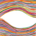 Abstract art rainbow curved stripes colorful background Royalty Free Stock Photo