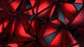Abstract ART OF Red Pattern Made of Triangles and Black Background Royalty Free Stock Photo