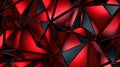 Abstract ART OF Red Pattern Made of Triangles and Black Background Royalty Free Stock Photo