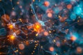 Abstract art representing AI technology, neural network patterns, dynamic