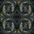 Abstract art, seamless pattern, background. Beautiful curved circular and sharp shapes. Gray, green and aquamarine.