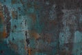 Abstract art texture background. Blue, grey, orange and white old cracked concrete wall surface Royalty Free Stock Photo