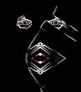 Abstract Art: Transhumanism- An AI woman of the future