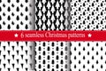 Abstract art vector background. Christmas tree seamless pattern in modern geometry style. Royalty Free Stock Photo