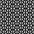 Vector Black and White seamless abstract lines, geomteric shapes and leafy pattern