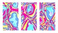 Exotic, bright psychedelic background. Pink and purple illusion, curvature. Abstract art vector fluid. Good vibes hippie pattern