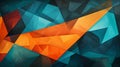 Abstract art wallpaper. Colored background, teal and orange.