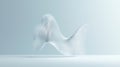 Abstract Art: A White Wave-like Form