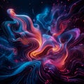 Abstract artificial computer generated iterative flame fractal Royalty Free Stock Photo