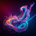 Abstract artificial computer generated iterative flame fractal Royalty Free Stock Photo