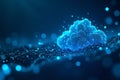 Abstract Artificial Intelligence and Cloud Computing Technology Background Royalty Free Stock Photo