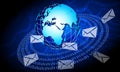 Technology web glob background. e-mail concept. world network  technology communication background. Royalty Free Stock Photo