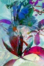 Abstract artistic background with flowers