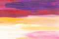 Abstract artistic background texture. Red, yellow, purple and white painting. Brush strokes on paper Royalty Free Stock Photo