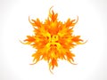 Abstract artistic burning star