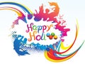 Abstract artistic colorful holi background