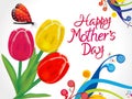 Abstract artistic colorful mothers day background