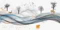 abstract artistic conception landscape wall painting