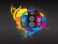 abstract artistic creative colorful sound splash