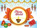 Abstract artistic creative deepawali background