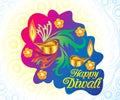 Abstract artistic creative deepawali background