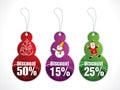 Abstract artistic creative multiple christmas discount tags Royalty Free Stock Photo