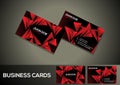 Abstract artistic creative red business card Royalty Free Stock Photo