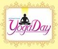 Abstract artistic creative yoga day background