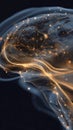 Abstract representation of a human brain with glowing neural networks and data connections Royalty Free Stock Photo