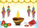 Abstract artistic diwali background