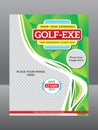 Abstract artistic golf flyer template Royalty Free Stock Photo