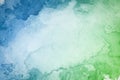 Abstract artistic green blue watercolor background Royalty Free Stock Photo