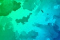 Abstract Green and Blue Watercolor Background Royalty Free Stock Photo