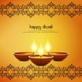 Abstract artistic Happy Diwali decorative background