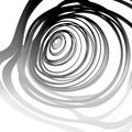 Abstract artistic image with random concentric distorted circles