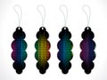 Abstract artistic multiple colorful tags