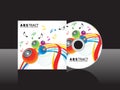 Abstract artistic musical cd cover template