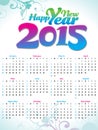 Abstract artistic new year calender