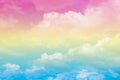 Abstract artistic soft pastel colorful cloud sky for background Royalty Free Stock Photo