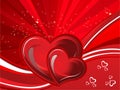 Abstract artistic valentine heart vector illustration