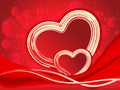 Abstract artistic valentine heart vector illustration