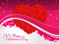 Abstract artistic valentine red rose heart vector illustration