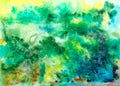 Abstract artistic watercolor green background