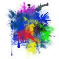 Abstract artistic watercolor splash background Royalty Free Stock Photo