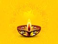 Abstract artistic yellow diwali background