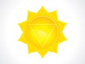 Abstract artistic yellow solar plexus chakra Royalty Free Stock Photo