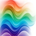 Abstract artwork with colorful undulating waves creating a gradient Royalty Free Stock Photo