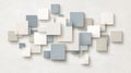 Abstract Artwork: A Composition of Square and Rectangular Shapes in Gray, White, and Beige Royalty Free Stock Photo