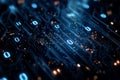 Abstract Composition of Interlocking Binary Code in Circuit Design Royalty Free Stock Photo