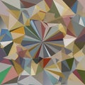 Abstract artwork featuring an array of geometric shapes and fragmented polygons. Royalty Free Stock Photo